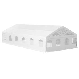 Heavy Duty Party Tent, 19.5' x 39' Large Sun Shade Canopy Tent for Parties, Wedding, Events, BBQ Grill, White