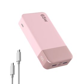 N Obis Portable Charger, 65W PD Fast Charging 20000mAh Type-C Small Compact Power Bank For Phone, Tablet, Laptop (Option: Pink-65W)