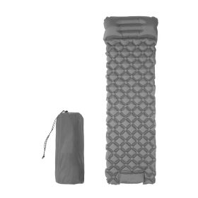 Built-in Pump Mattress Outdoor Camping Picnic Sleeping Mat Travel Portable Soft Mattress Comfort Inflation Mattress With Pillow Moisture-proof Gr (Option: default)