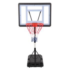 HY-B064S Portable Movable Swimming Pool PVC Transparent Backboard Basketball Stand  Basket Adjustment Height 1.15m-1.35m  Maximum Applicable For (Option: default)
