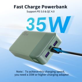 Australia Overseas Warehouse N OBIS 35W 20000mAh Type-C Fast Charging Portable Power Bank For Phone (Option: Green-35w)