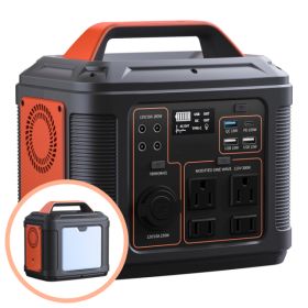 Portable Power Station, 296Wh 80000mAh Lithium Battery With 300W  600W Surge  AC Outlets For Outdoor Camping RV Home,Camping Generator Solar (Option: default)