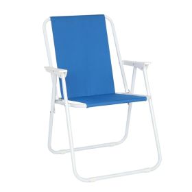 Same Model Code: 73351520Oxford Cloth Iron Outdoor Beach Chair Blue (Option: Default Title)