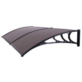 200 X 100 Household Application Door & Window Rain Cover Eaves Canopy Brown & Black Bracket(SAME AS 72908277) (Option: defaulttitle)